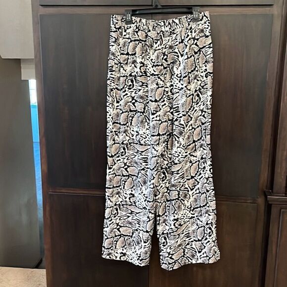 Ellos Wide Leg Snake Skin Print Palazzo Pants 14/16 - Picture 3 of 7